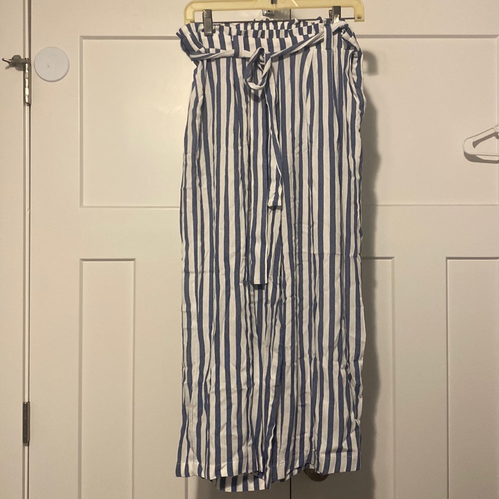 Striped linen pants